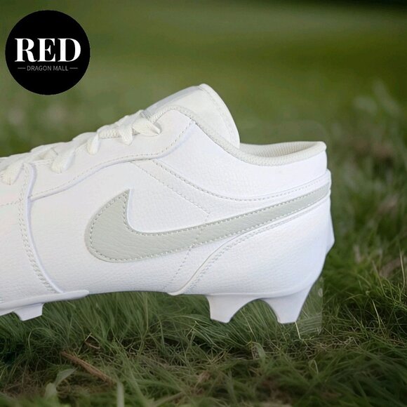 Nike Jordan 1 Low TD White Grey Fog Football Cleats FJ6245 101 - Men\'s Size 14.5 main image 7
